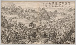 Battle of Kulongkui: from Battle Scenes of the Quelling of Rebellions by Jean Damascene Sallusti