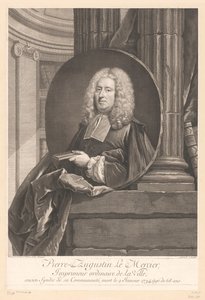 Portrait of Pierre-Augustin Le Mercier by Jean Daullé
