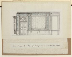 Design for wall decorations for the Salon de Compagnie by Jean Desmosthene (attr. to) Dugourc