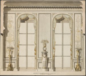 Architectural project for the Grande Galerie of the Hotel de Madame de Mazarin in Paris by Jean Desmosthene Dugourc