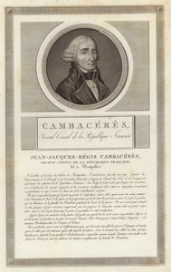 Portrait of Jean Jacques Regis de Cambaceres