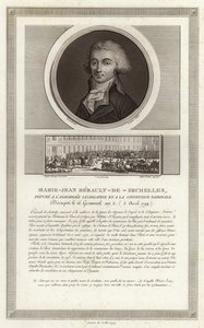 Portrait of Marie-Jean Herault de Sechelles by Jean Duplessi Bertaux