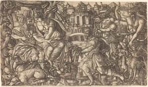 A King and Diana Receiving Huntsmen by Jean Duvet