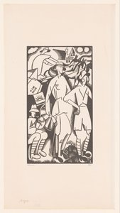 Four Soldiers in a Landscape by Jean Emile Laboureur (signed by artist)