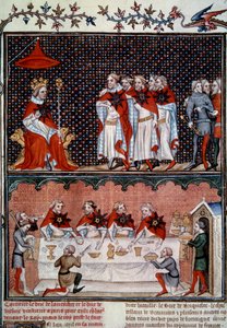 Institution of the Order of the Star by Jean le Bon and Banquet in 1352
