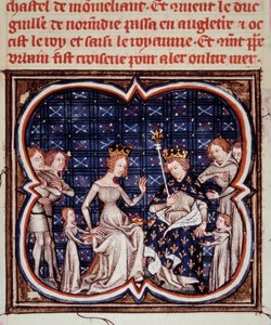 King of France Philip I with His Wife Berthe of Hollande and Their Children Constance of France and Louis VI (from 