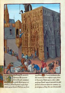 The Building of the Temple of Solomon. Illustration in Flavius Josephus "Antiquities of the Jews"