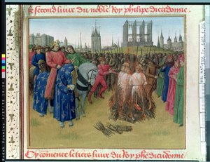 The Supplication of the Heretics in 1210 by Jean Fouquet