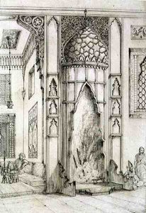 Fireplace in the Palace of the Seven Towers, in Isfahan, from 