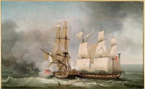 Combat between the French Corvette La Bayonnaise