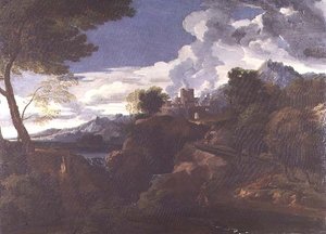Landscape with a Burning City by Jean Francois I Millet