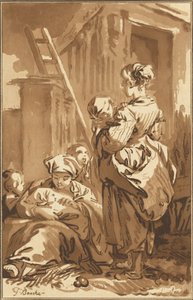 The Wet Nurses by Jean Francois Janinet