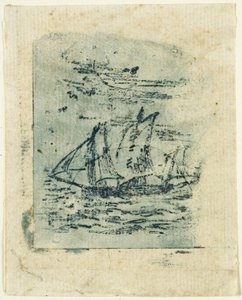 A Vessel Under Sail by Jean Francois Millet