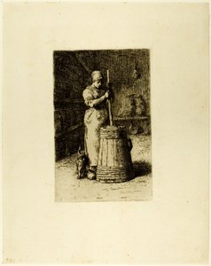 A Woman Churning
