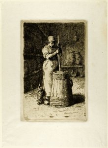 A Woman Churning
