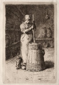 A Woman Churning