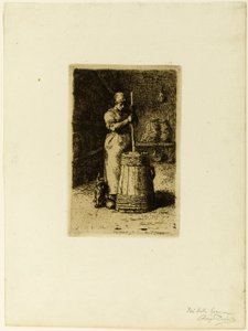 A Woman Churning