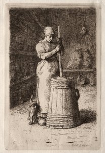 A Woman Churning
