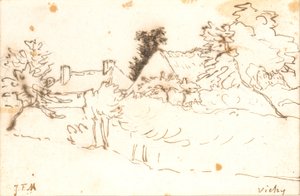 A Farmyard Among Trees, Vichy (Allier)