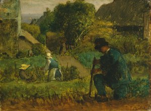 Garden Scene, 1854 by Jean Francois Millet