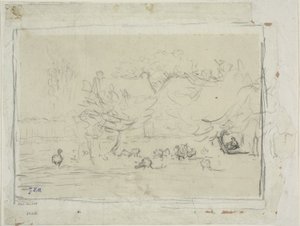 Geese in a Farmyard