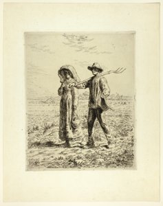 Peasants Going to Work by Jean Francois Millet