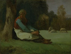 Seated shepherdess, c1850s
