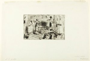 Sketches of Three Subjects by Jean Francois Millet