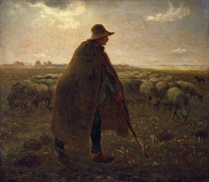 The Shepherd by Jean Francois Millet