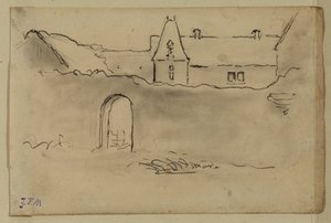 View of a Chateau by Jean Francois Millet