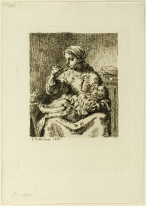 Woman Feeding Her Child by Jean Francois Millet