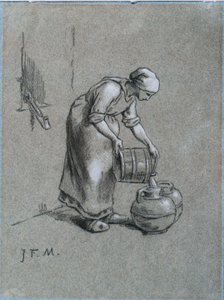 Woman at a Well by Jean Francois Millet