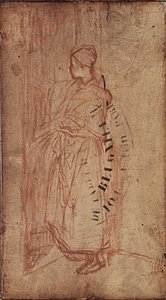 Young Woman Taking Linens from a Shelf by Jean Francois Millet