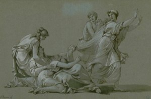 The Young Men and Maidens of Athens to be Offered as Sacrificial Victims to Minotaur