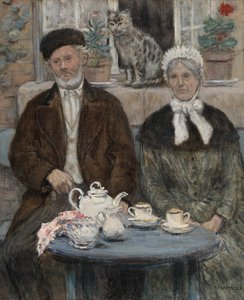 Afternoon Tea by Jean Francois Raffaelli