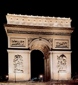 View of the Arc de Triomphe realized by Jean Francois Chalgrin by Jean Francois Therese Chalgrin