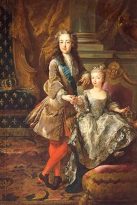 Portrait of Louis XV of France with Mariana Victoria of Spain