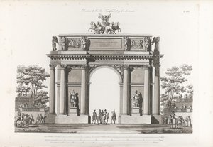 Triumphal Arch. From: Recueil des façades des principaux monuments construits à St.-Pétersbourg, 180 by Jean François Thomas de Thomon