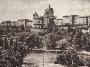 Switzerland: Berne, the Swiss Federal Palace by Jean Gaberell