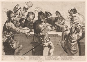 The Fortune Teller by Jean Ganière after Valentin de Boullogne