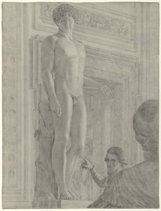 Statue of Antinous Albanie in the Capitoline Museum in Rome by Jean Grandjean