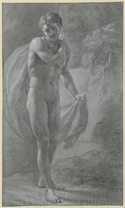 Standing Male Nude with a Cloth, Front View