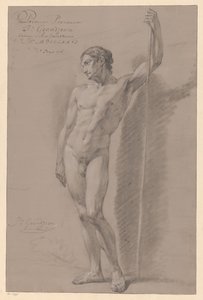 Standing Male Nude, Front View (1st Prize 1776) by Jean Grandjean