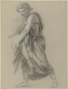 Study of a Man Helping to Carry a Body at the Foot End