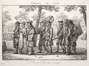 Scenes of Paris: Blind Men from the Quinze Vingts, Walking by Jean Henri Marlet