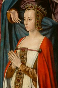 Duchess Anne de Beaujeu (detail). Triptych of the Master of Moulins