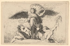 Angel Holding a Palm and a Crown