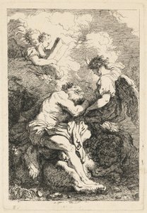 The Vision of Saint Jerome by Jean Honoré Fragonard after Johann Liss