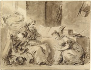 A Prayer for Grandpapa by Jean Honore Fragonard