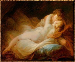 Erotica: The Moment Desire or Happy Lovers by Jean Honore Fragonard